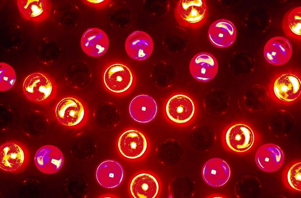 Red light therapy beams